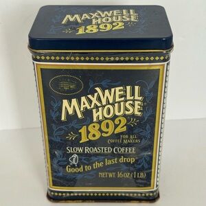 Maxwell House 1892 Coffee EMPTY Tin
